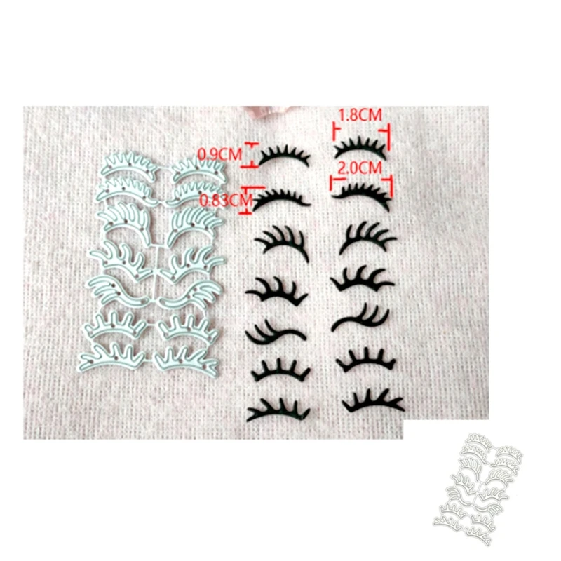 

Stencils Die Eyelash Cutting Dies Carbon Steel Embossing Template Script Die Metal Cutting Dies Card Gift for Men Women