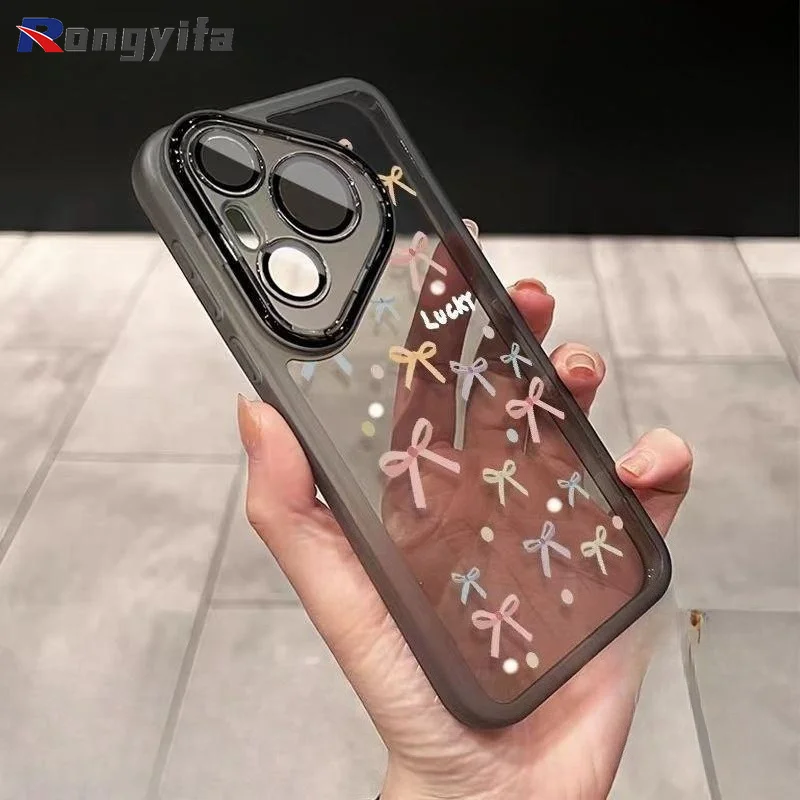 Фото Прозрачный чехол для телефона с защитной пленкой для объектива для Honor Magic 8 7 6 5 Lite 9X Pro 8C Power GT Pro Play 60 Plus 40 X6C X6D X5 X5B Plus №4