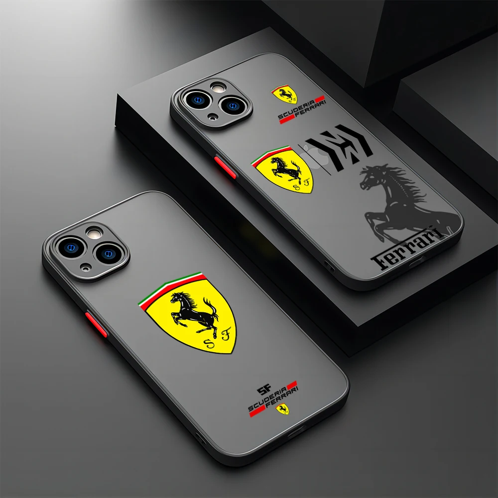 JDM drift racing F-F-ferraris Phone Case For iPhone 16 15 14 13 12 11 Mini Pro Max X XR XSMax 7 8 Plus Matte Clear Back Cover