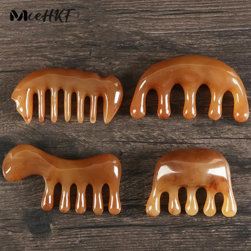 

Натуральный Ox Horn Gua Sha Tools щетка для массажа головы инструмент для массажа всего тела с широкими зубцами, инструмент для ухода за волосами