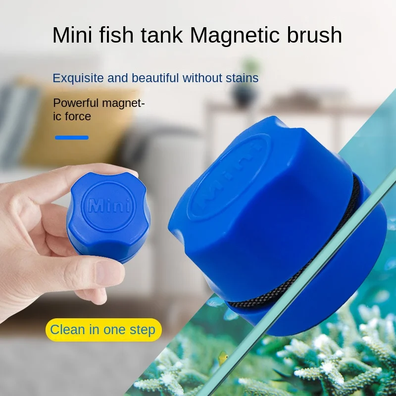 

Mini Aquarium Magnetic Brush Aquarium Double-sided Cleaning Brush Moss Removal Glass Suspension Scraper Magnetic Brush Cleaning