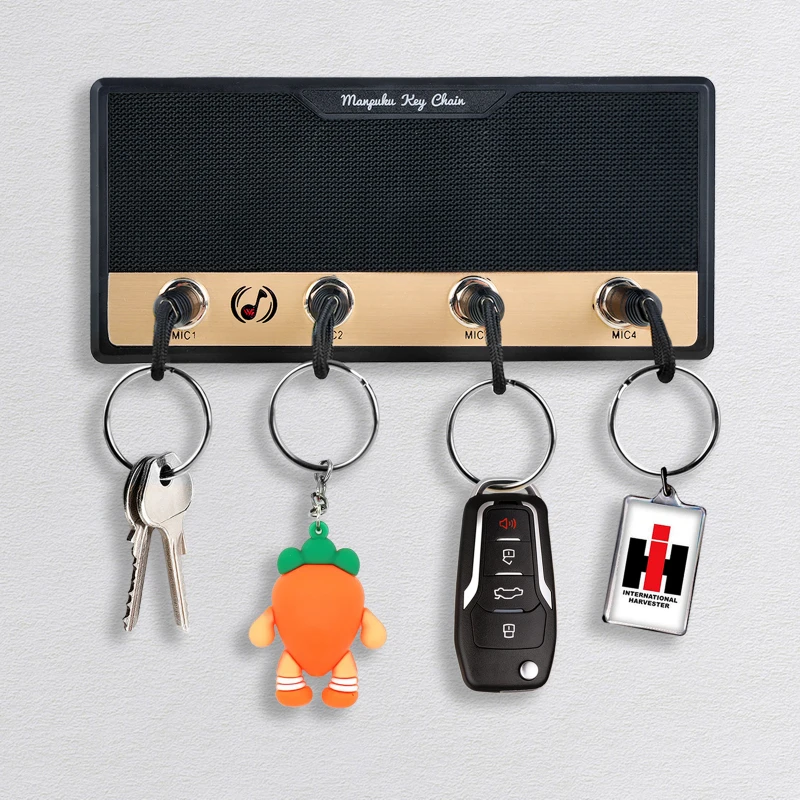 Новый держатель для ключей винтажный Музыкальный брелок гитары домашнее