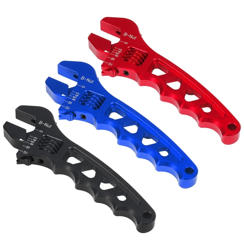 

3-12AN Adjustable Wrench Lightweight Aluminum Spanner Tools for An Hose Fitting