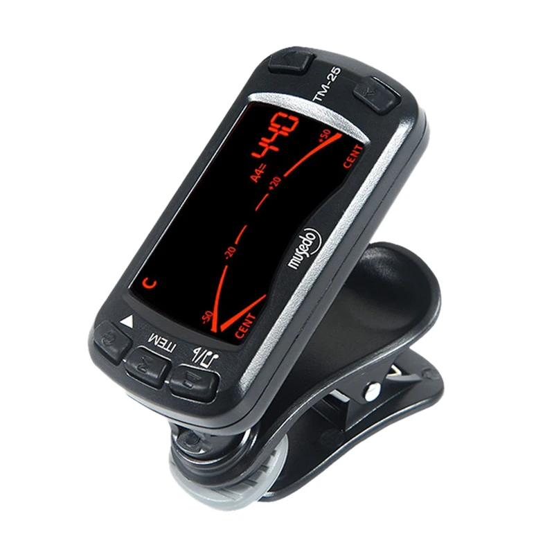 Musedo Tm-25 Tm25 Электрический тюнер с клипсой и метроном Гитара Хроматический бас