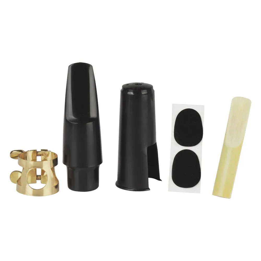 Saxophone Mouthpiece Set Black Appearance Suitable For Alto Saxophone Accessories Mouthpiece Metal Clip Tooth Pad  Reeds enlarge