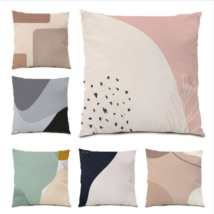 

Living Room Decoration Pillow Case Home Decor Cushion Cover 45x45 Velvet Throw Pillow Covers Poster Polyester Linen Modern E0035