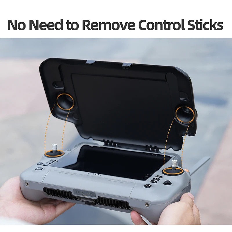 Фото Защитный чехол для DJI RC Plus 2, солнцезащитный козырек с дистанционным управлением, антибликовая крышка джойстика для дрона DJI Agras Matrice 400 4E 4T №3