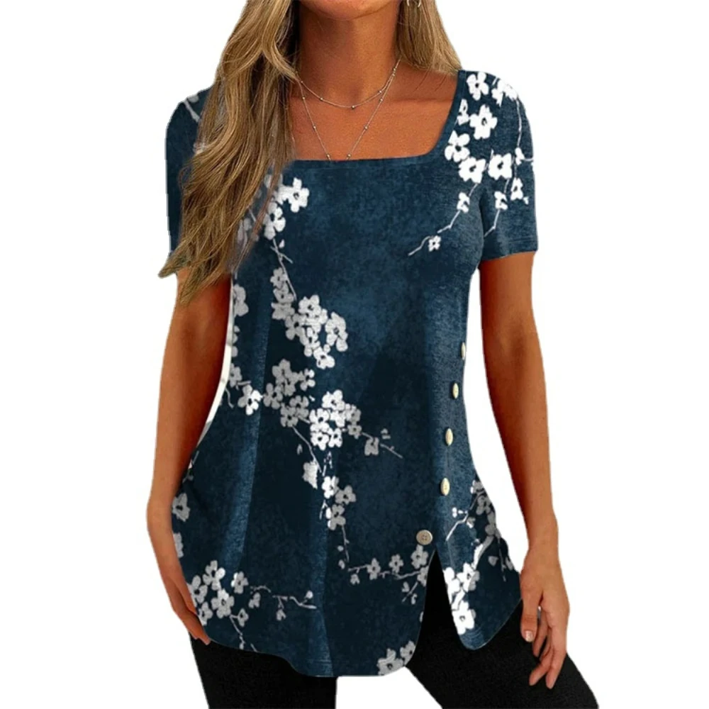 

5XL Big Plus Size Loose Blouses Women Casual T shirts Tops New 2023