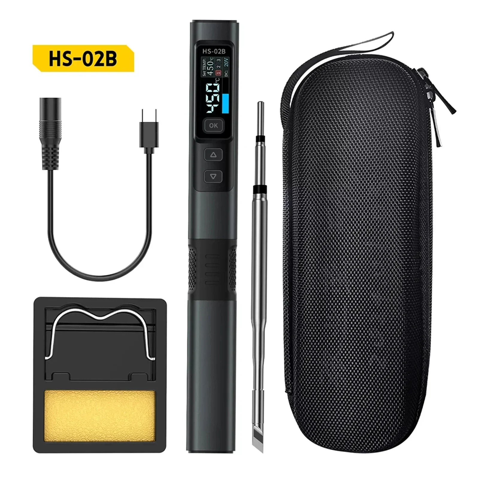Для FNIRSI HS02B комплект интеллектуального паяльника с внутренним нагревом корпусом