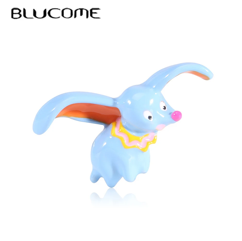 Blucome 2022 New Creative Trend Dumbo Brooch Enamel Drip Oil Brooch Fashion All-match Clothing Pins