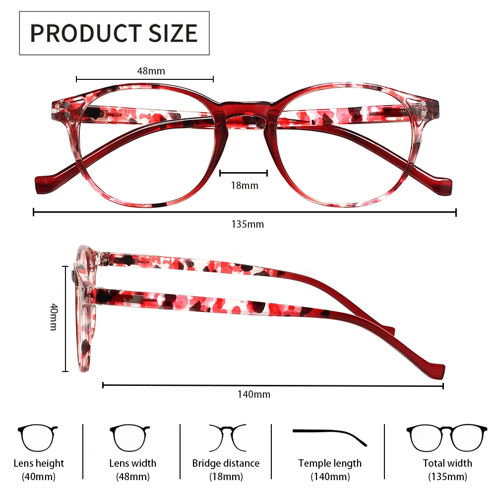 Круглые очки CLASAGA для чтения +0 до +4.0