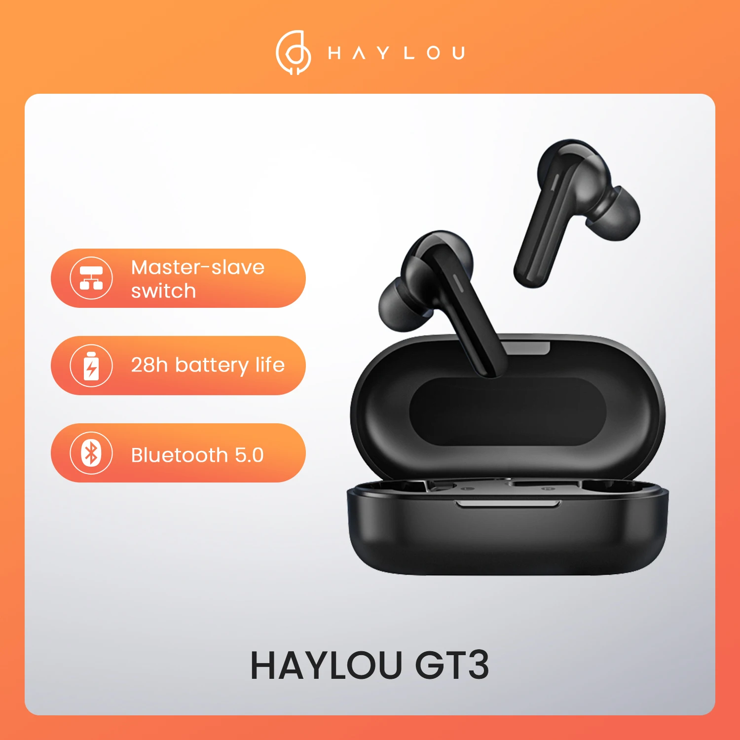

Haylou GT3 TWS fone bluetooth 5.0 DSP Noise Reduction Earphones,28hours Music Time Smart Touch Control Wireless Game Headphones
