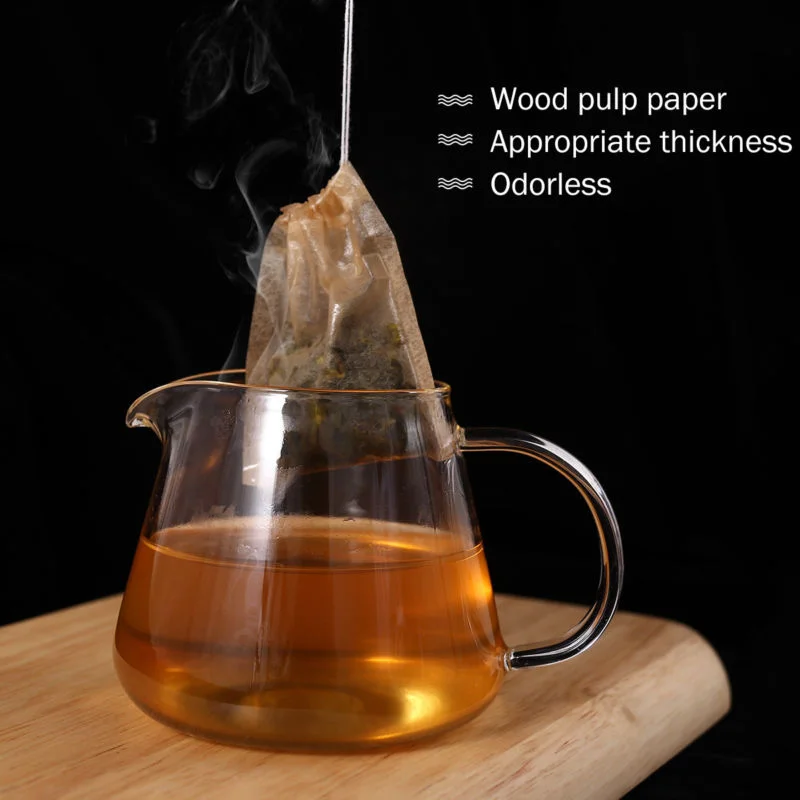 

200pcs Environmental Grade Drawstring Tea- Bags Drawstring Tea Bag Filter Paper 2Size Empty Tea Bags for Loose Leaf Tea Powder