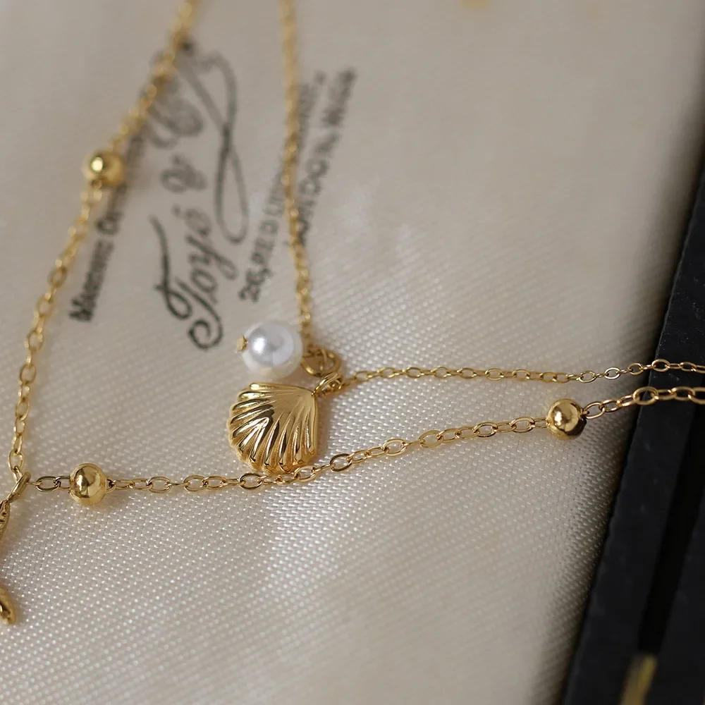 RHYSONG двухслойная ракушка в виде морской звезды много подвесок воротник женское