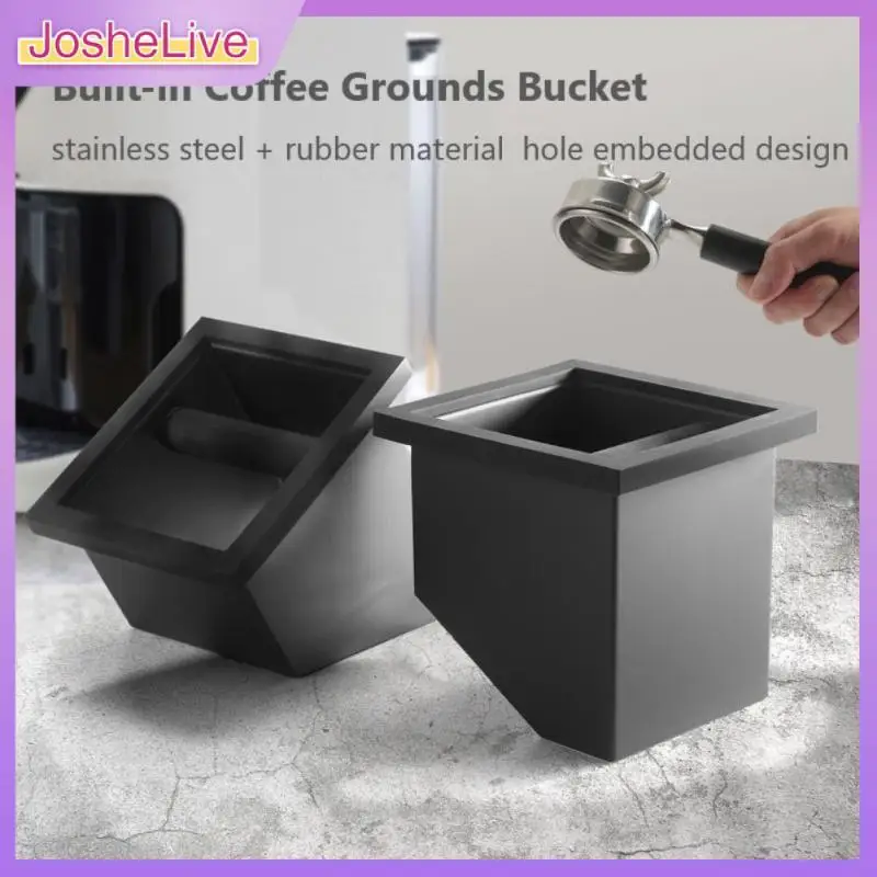 

Stainless Steel Knocking Grounds Box Bottomless Grounds Bucket Embedded Grounds Box Coffee Utensils Small Coffee Grounds Bucket