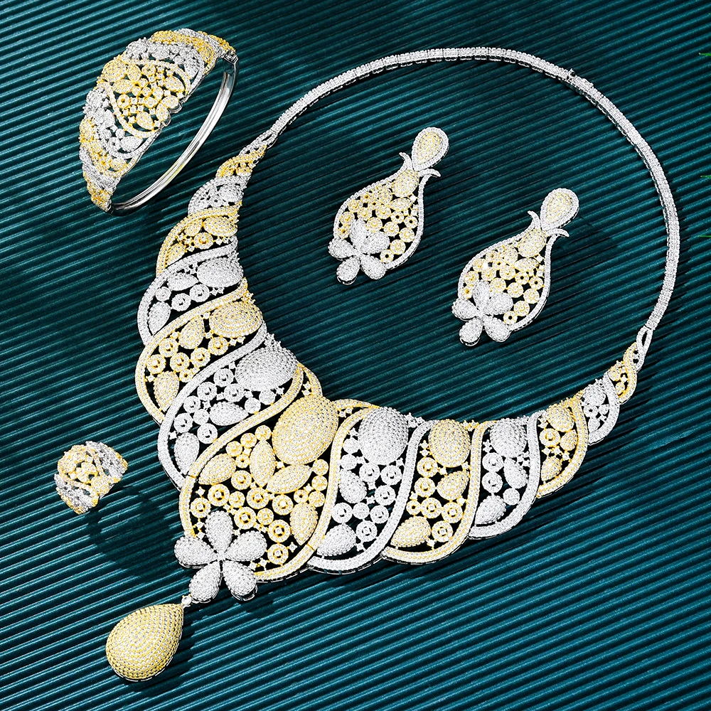 

GODKI Famous Brand Disc Balls Luxury Nigerian Dubai Jewelry Sets For Women Cubic Zircon Wedding Bridal Jewelry Sets 2023