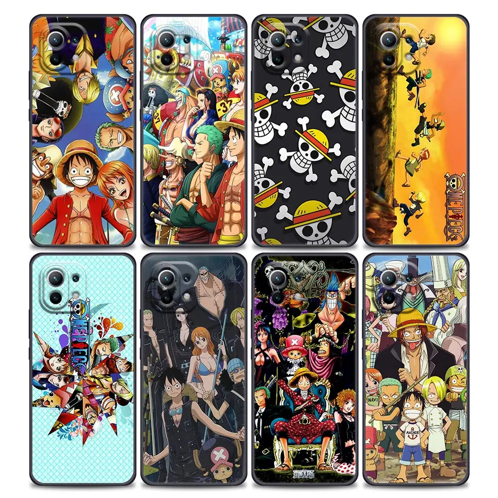

Anime One Piece Family Luffy Zoro Nami Luxury Phone Case for Xiaomi Mi 11i 11 11X 11T Poco X3 NFC M3 Pro F3 GT M4 Soft Silicone