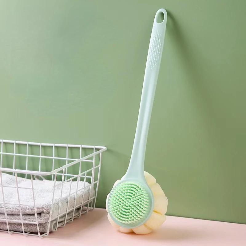 

Bath Artifact of Bath BrushBack Belt with Bath Flower Ball Brush for Rub Bath Towel Long Handle Rub Mud Soft Hair Bath Brush