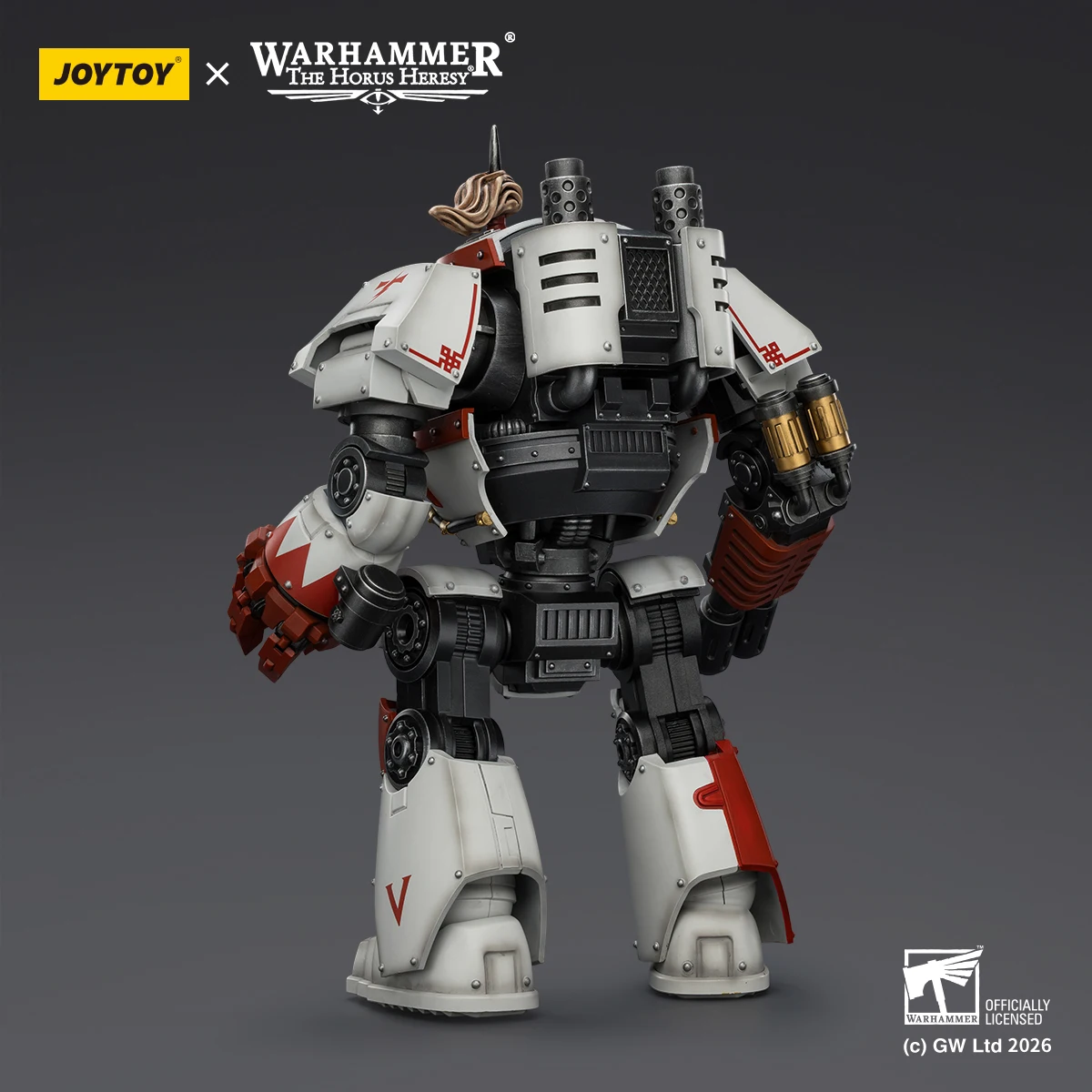Фото Фигурка JOYTOY Warhammer 40K White Scars Contemptor Dreadnought с Melta Cannon и Gravis Power Fist, масштаб 1:18 №4