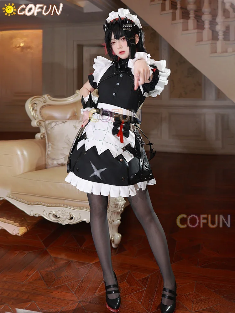 COFUN Ellen Joe Косплей Костюм Игра Zenless Zone Zero DokiDoki-R Женское милое платье горничной