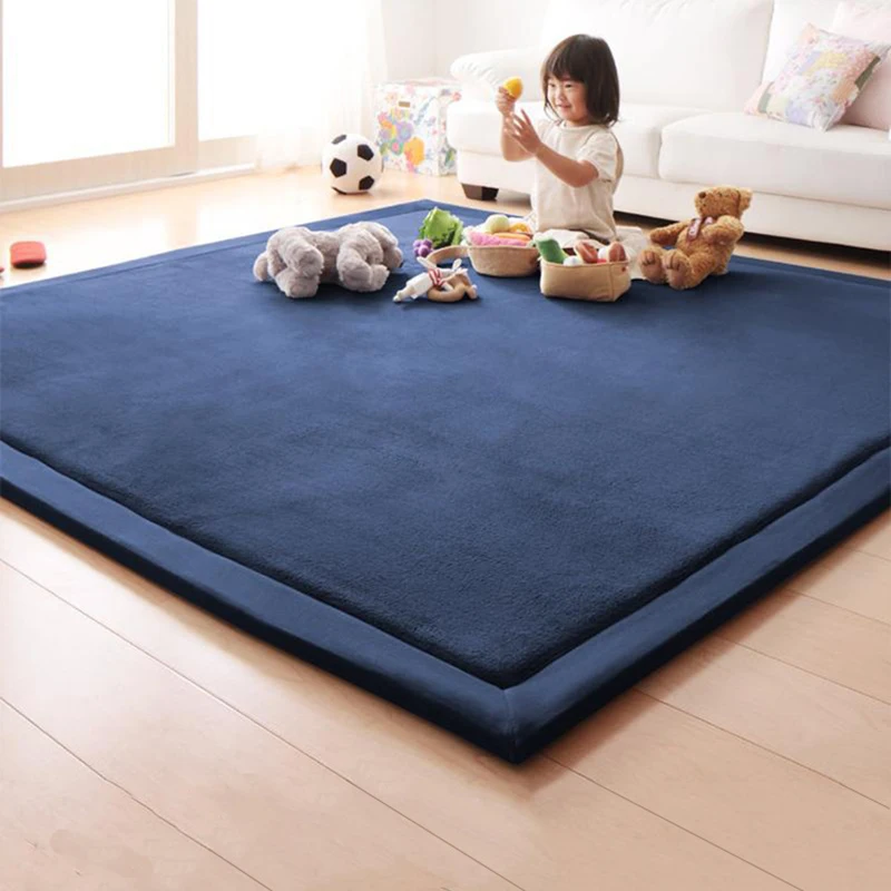 

Kids Room Crawling Carpets For Living Room Bedroom Area Rugs 20MM Thick Coral Velvet Japanese Tatami Floor Mat Child Play Carpet