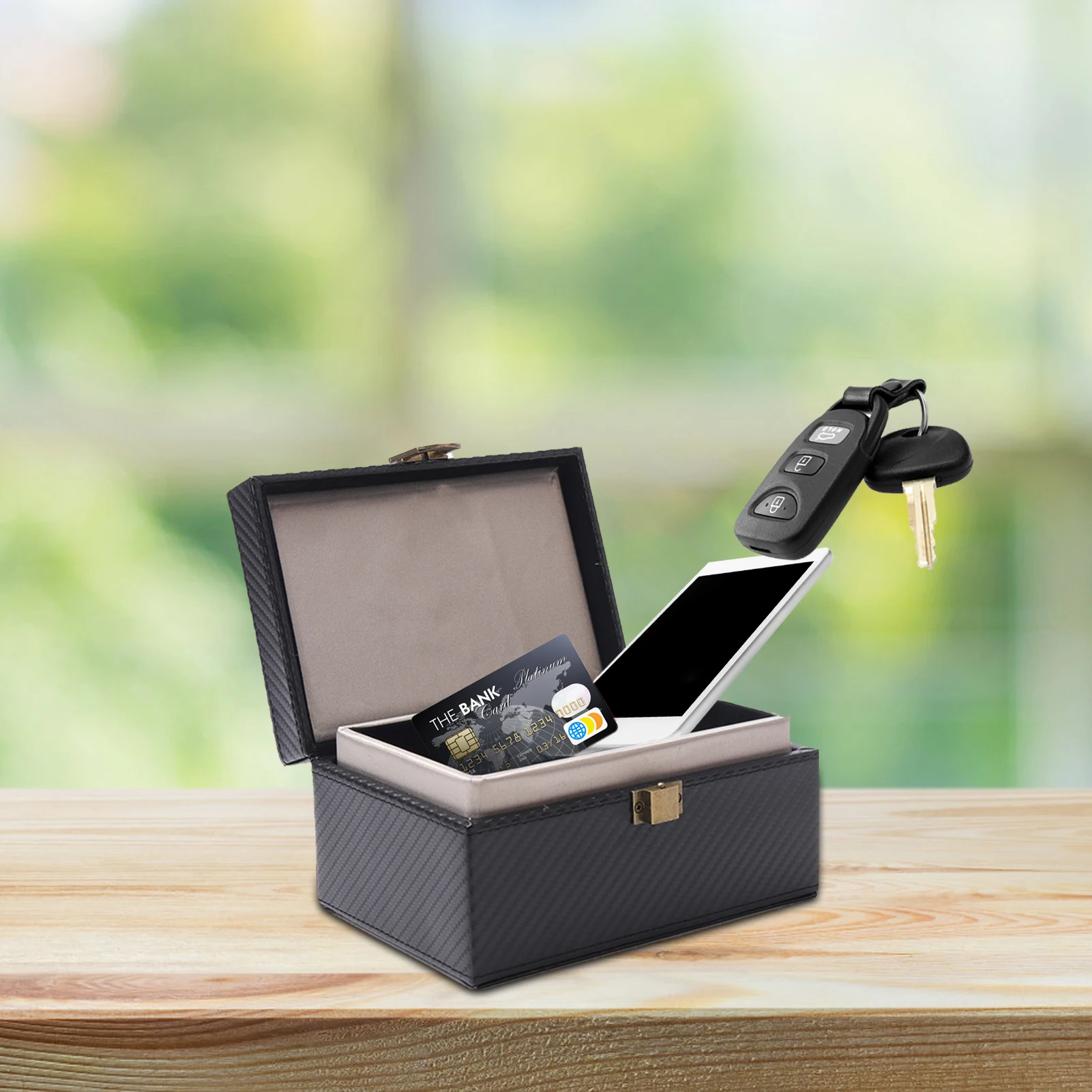 

Магнитная клетка для автомобильных ключей, противоугонная коробка, Блокировка сигнала, магнитная Автомобильная клетка для хранения, защит...