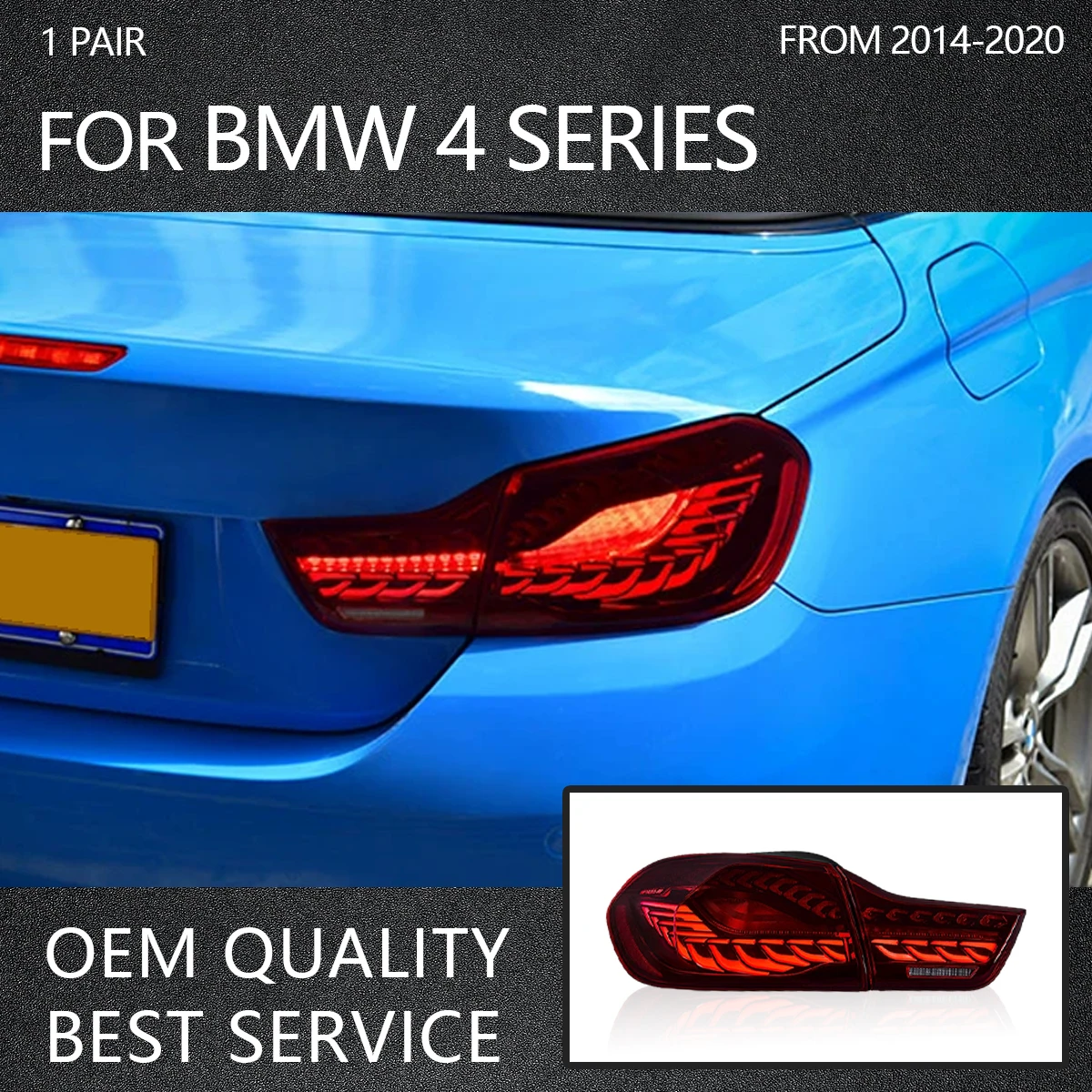 Автомобильные задние фонари YOFER для BMW 4 серии F32 F36 2014-2020 годов динамические