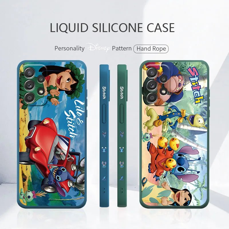 

Protection Thin Celular Soft Liquid Funda Case for Samsung Galaxy A52 A12 A51 A21s A32 A71 4G 5G Disney Lilo Pelekai Stitch