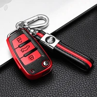 tpu leather auto car remote key case cover keys shell keychain for audi a6 s6 a7 b6 b7 b8 8p 8v 8l tt rs c6 r8 a1 a3 q3 a4 a5 q5