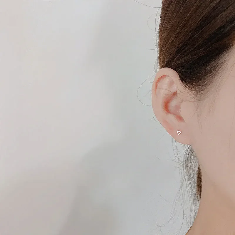 Мини-серьги-гвоздики в форме куба маленькие и милые серьги-гвоздики сердца из