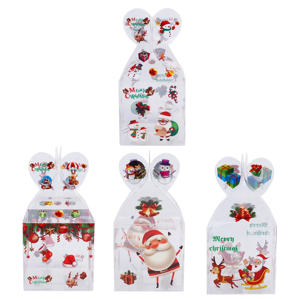 

4 Santa Candy Box Christmas Treat Box Christmas Paper Box Box Christmas Goodie Box Chocolate Packaging Boxes