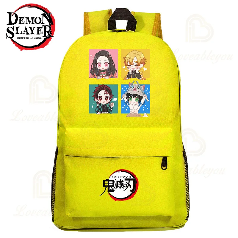 

Giyuu Nezuko Backpack Demon Slayer: Kimetsu No Yaiba Primary Schoolbag Anime Figures for Study Stationery and Books Mochila Bags