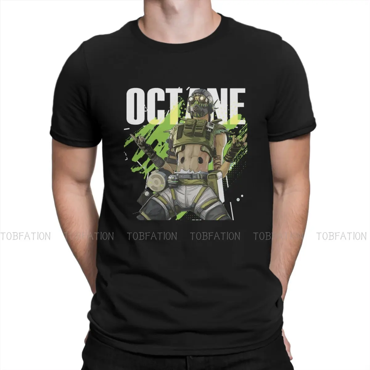 

Octane Apex Legends Gibraltar Game T Shirt Vintage Teenager Gothic Loose Crewneck TShirt Big sales Harajuku Men's Blouses