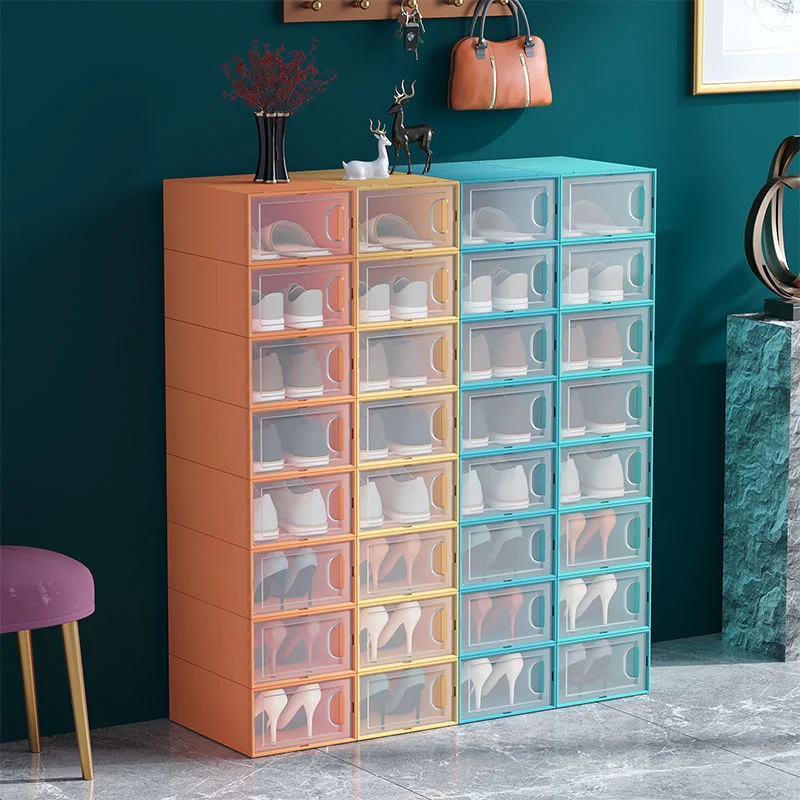 

Hot Selling Shoe Storage Box Thickened Shoe Box Transparent Household Entrance Shoes Dormitory Dustproof Practical