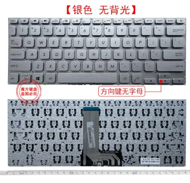 

for ASUS Vivobook A412 A412D A412FL A412DA X412 X412F X412FA X412U V4000U V4000D V4000F R423 R424 R424F silver US Keyboard