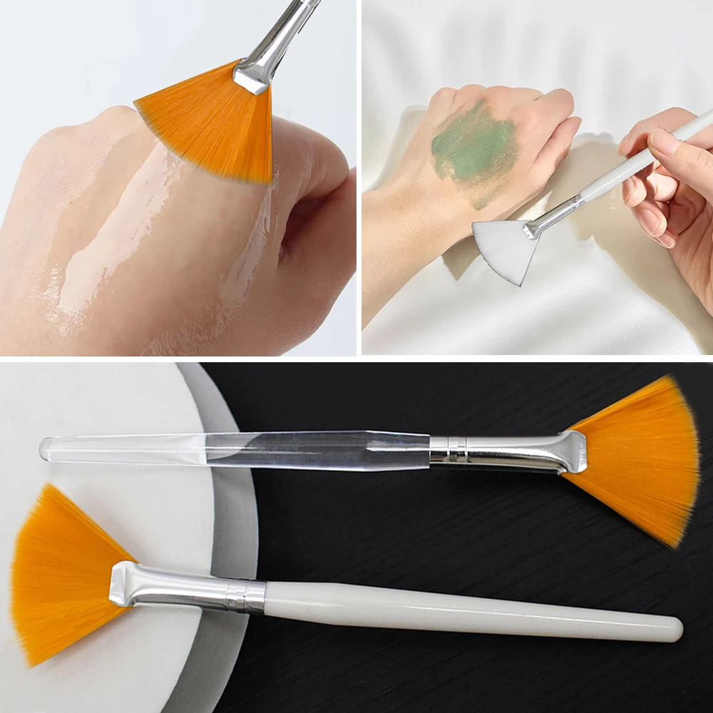 

1pc Multifunctional Makeup Brushes Skin Friendly Fan Mask Brush Flexible Portable Facial Brushes Women Soft Beauty Cosmetic Tool