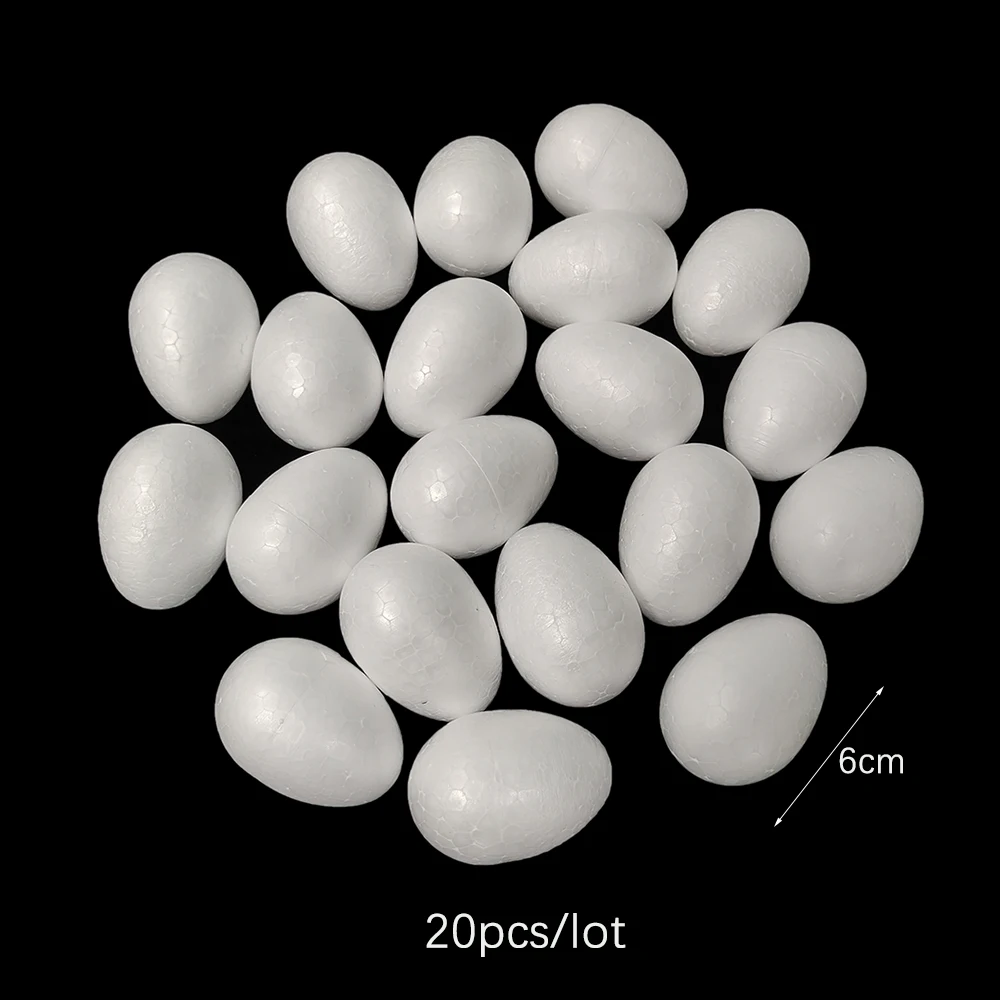 

20/50 Шт Пасхальные Яйца Из Пенопласта, Белые Яйца Из Полистирола Для Детей, Украшения Для Художественной Живописи «сделай Сам»