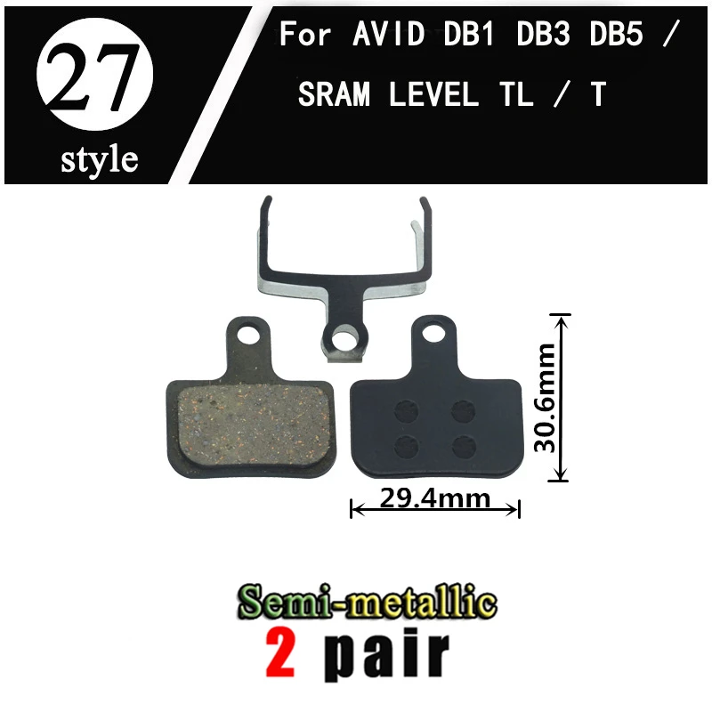 2 пары велосипедных дисковых тормозных колодок для SRAM AVID DB1 DB3 DB5 LEVEL TL/T MTB