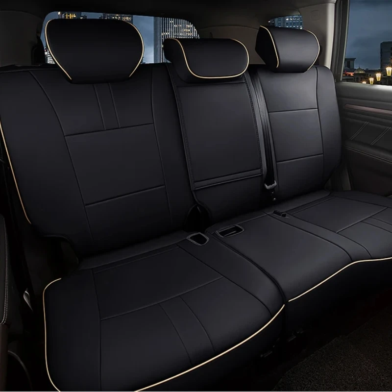 Кожаный чехол на автомобильное сиденье специально адаптированный для 7-местных