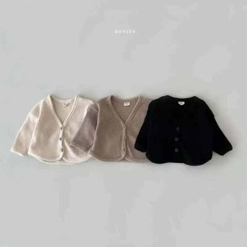 

2022 New Fashion Baby Solid Color Cotton Waffle Cardigan Boys Girls V-neck Jacket Comfortable Infant Cardigan Coat Kids Tops