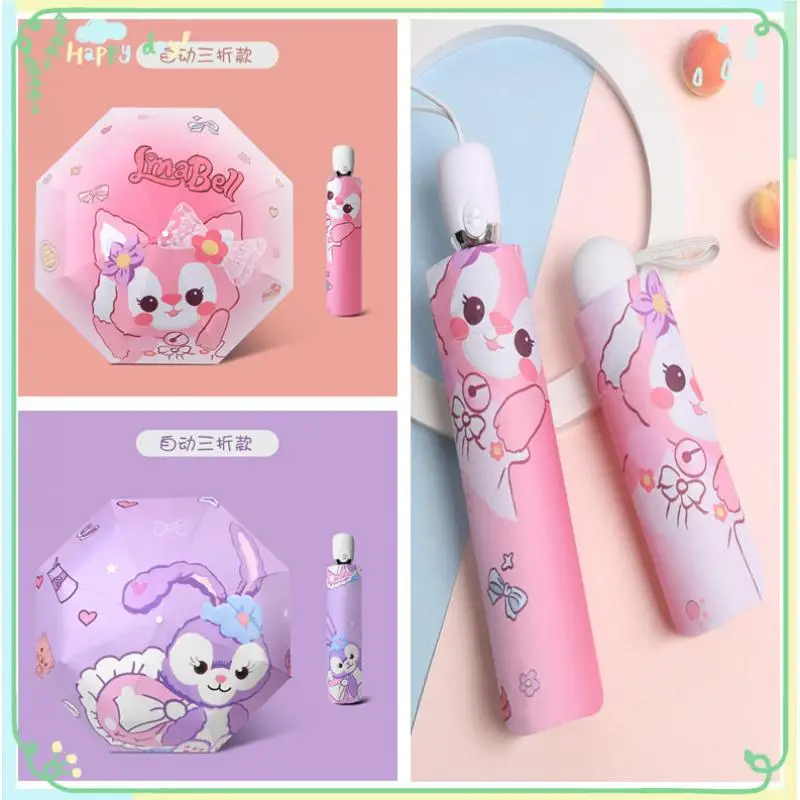 

Disney LinaBell StellaLou Sunshade Sunny Umbrella Dual-Purpose Cute Sunscreen Anti Ultraviolet Folding Portable Sun Umbrella