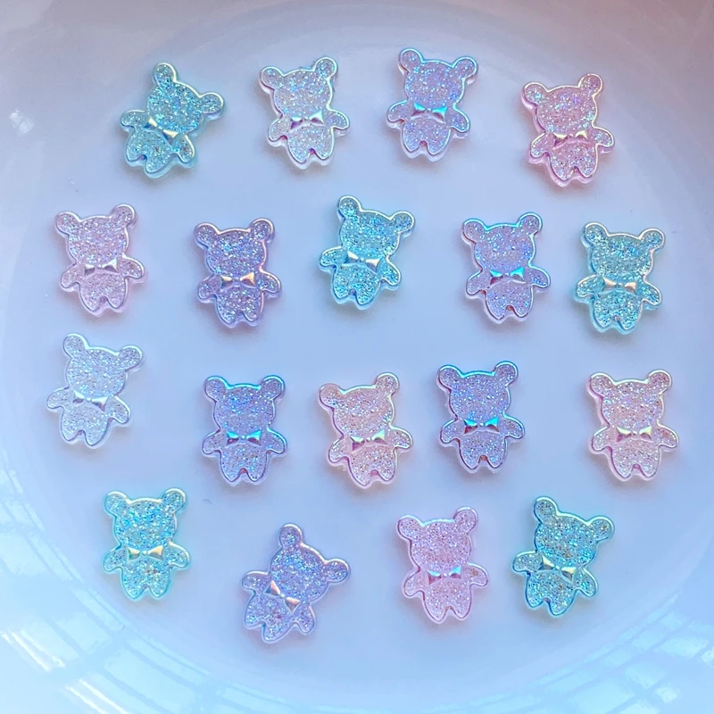 

100 шт. новые милые мини Мультяшные животные из смолы Стразы 3D для самостоятельного маникюра аксессуары украшения