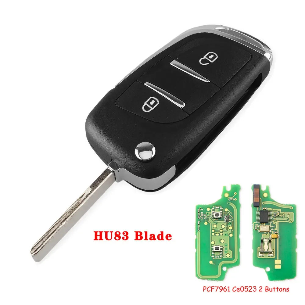 

KEYYOU 433 МГц ASK/FSK модифицированный откидной дистанционный Автомобильный ключ для Peugeot 107 207 307 307S 308 407 CE0536 CE0523 VA2/HU83 607 BTN