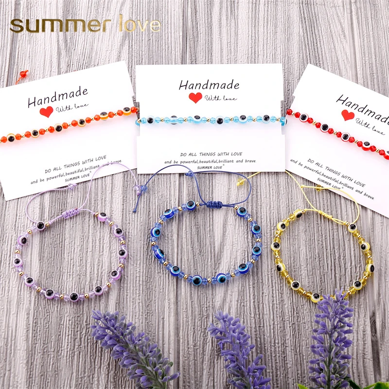 

4Pc Evil Turkish Eye Braided Rope Red Thread String Bracelet Women Men Charm Adjustable Bracelet Friendship Jewelry Dropshipping
