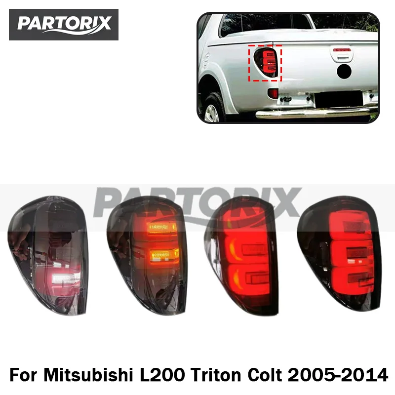 Фото Светодиодный задний фонарь для Mitsubishi L200 Triton Colt 2005-2014: габаритный огонь, стоп-сигнал, сигнал заднего хода, дневные ходовые огни. №1