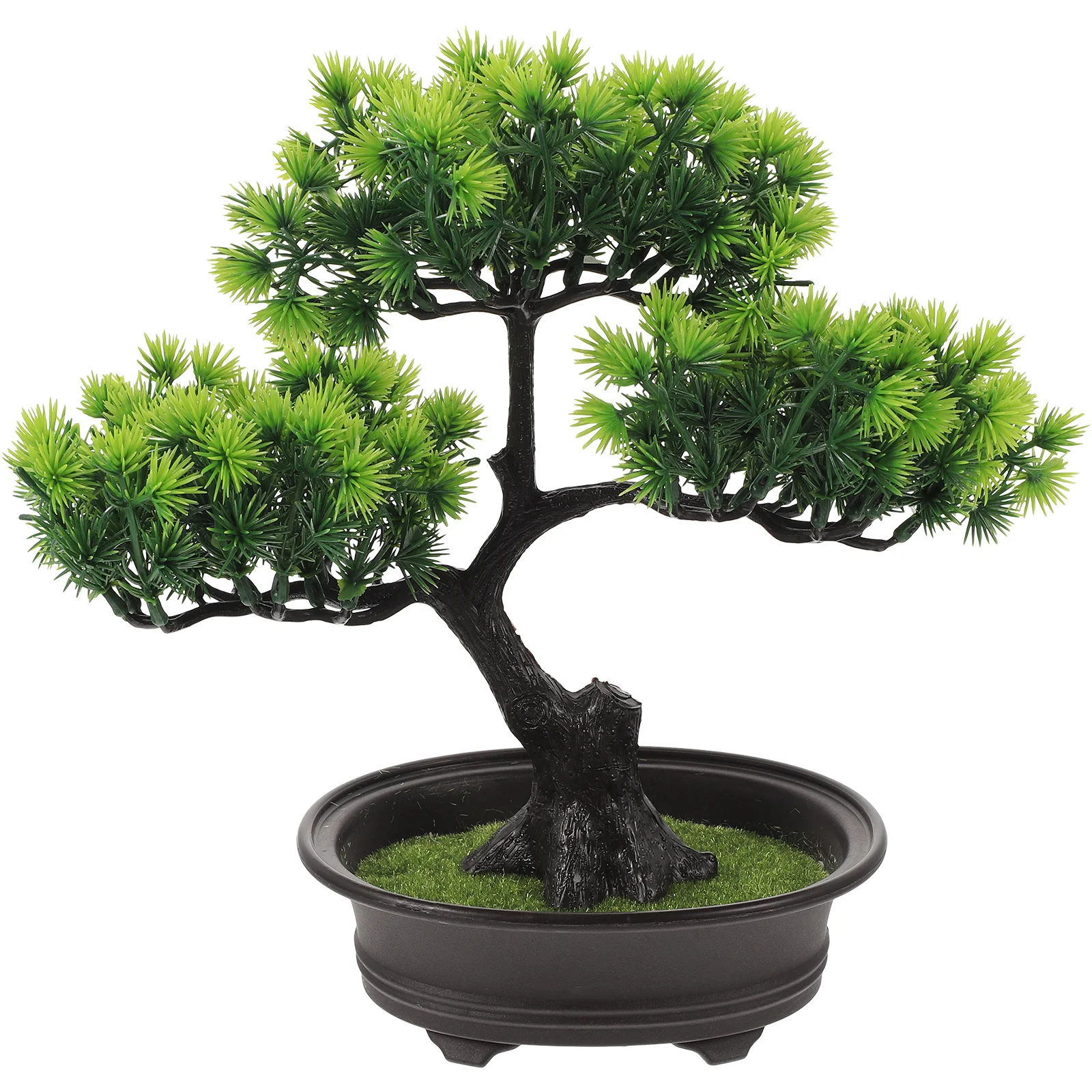 

Bonsai Faketree Artificial Pine Pottedornaments Guest Greeting Simulation Green Pot Garden Zen Desktop Faux Welcoming Juniper