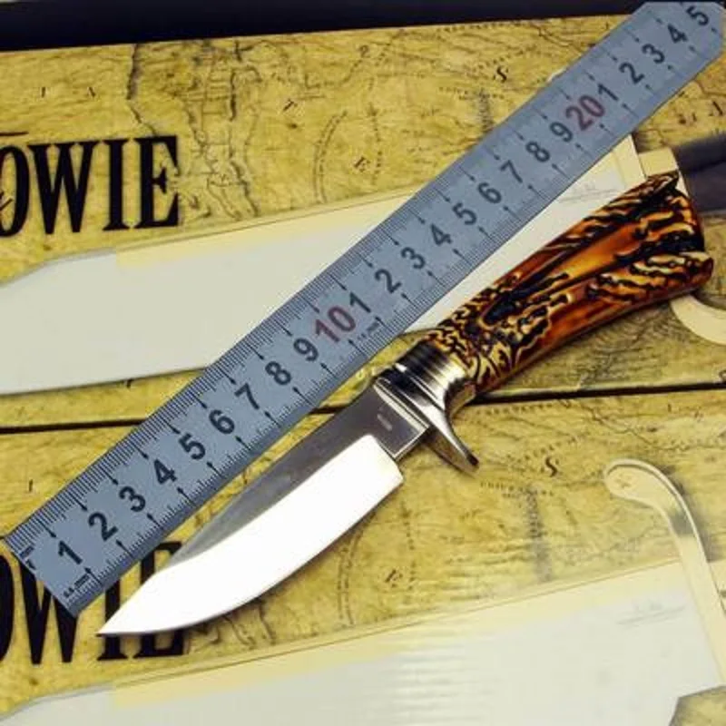 

Wild Self-defense Outdoor Straight Knife High Hardness Blade Bone Handle Tactical Jungle Stainless Steel Fruit Peeling Knife