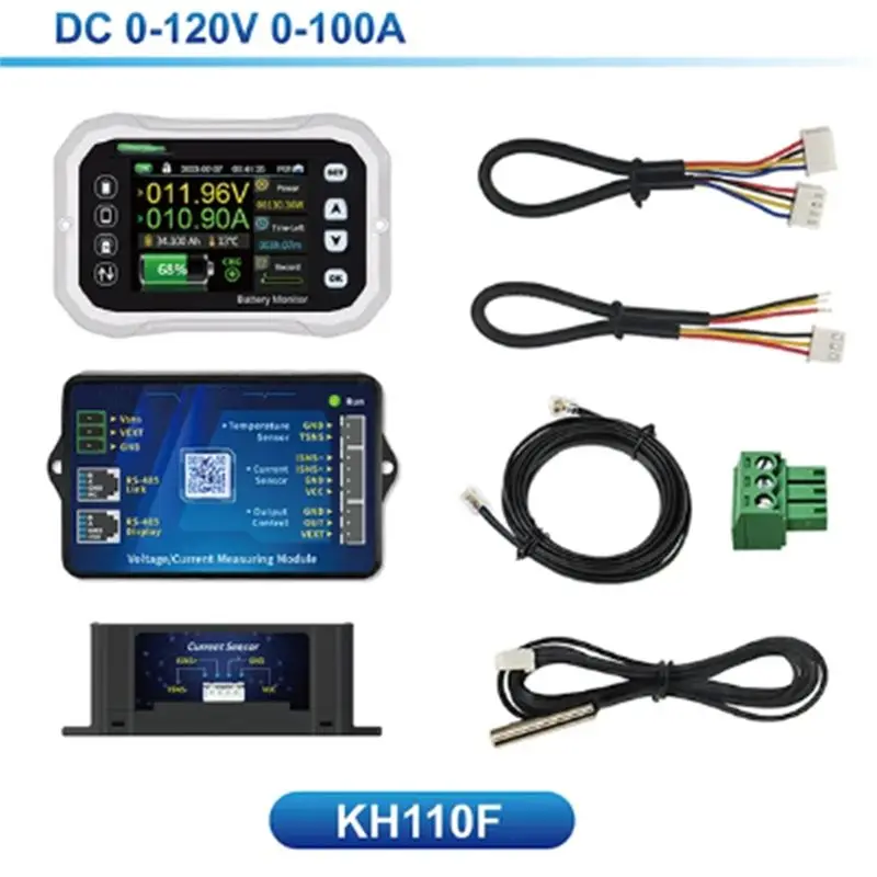 Фото KH110F 0-120В 100А Bluetooth-монитор заряда батареи, индикатор емкости, счетчик кулонов, комплект 1 шт. №3