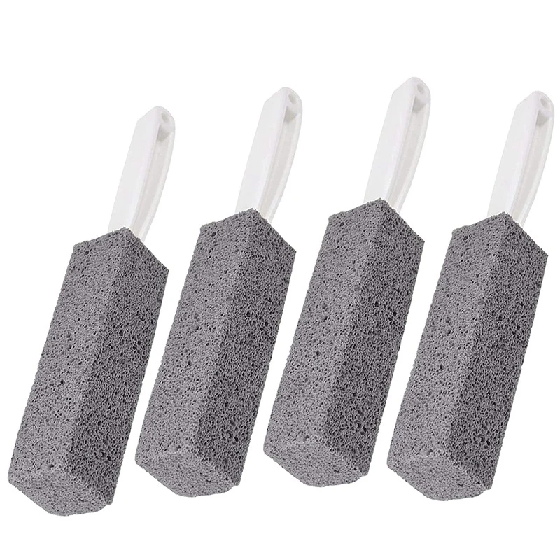 

4Pcs Pumice Cleaning Stone With Handle Toilet Cleaning Tool For Grill Kitchen Bath Pool Household Cleaning Feet Care