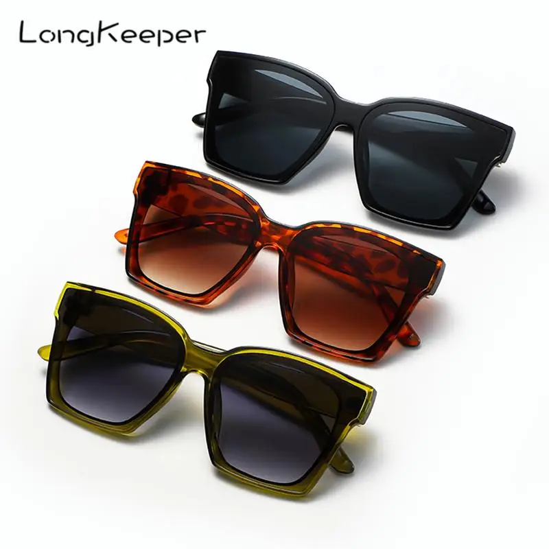 

New Fashion Women Luxury Brand Square Sunglasses Ladies Vintage Oversized Sun Glasses Female Big Frame Uv400 Shades Oculos